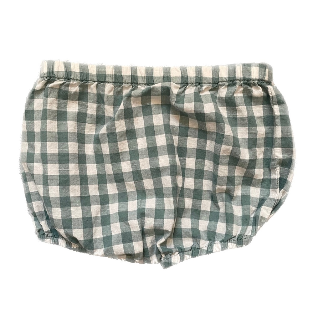 Pehr Checkmate Bloomers 6-12 mo in Teal